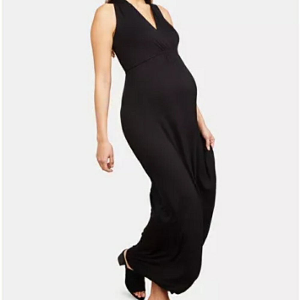 2/$20 Motherhood Black Maxi Dress